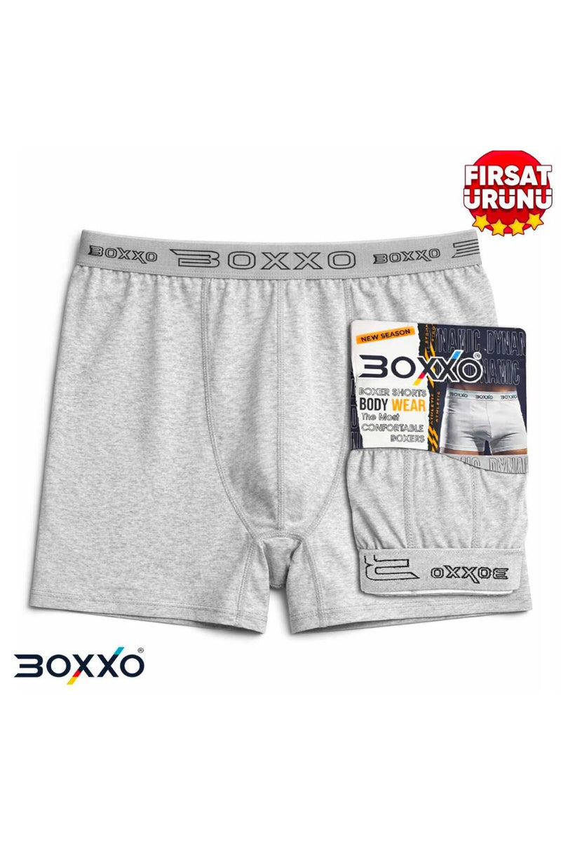 4'LÜ Karton Paketli Pamuklu Likralı Erkek Boxer