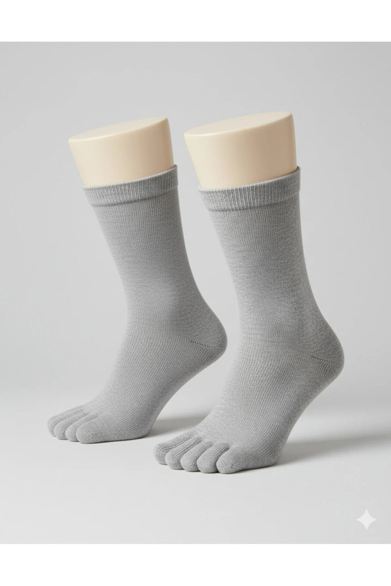 Bambu 5 Parmaklı Çorap 2 Çift Unisex – Terletmeyen, Parmak Ayrımlı Günlük Çorap