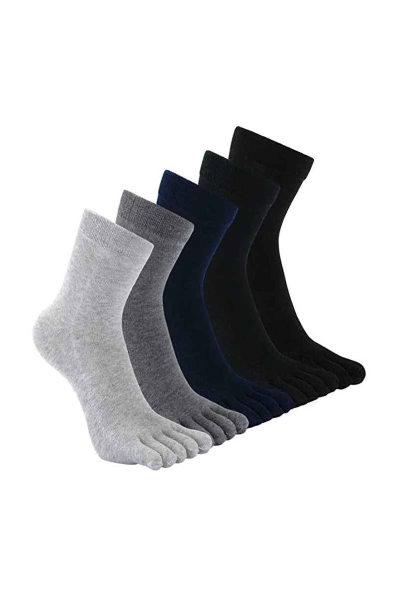 Bambu 5 Parmak Unisex Çorap – 4 Çift | Terletmez, Doğal ve Konforlu