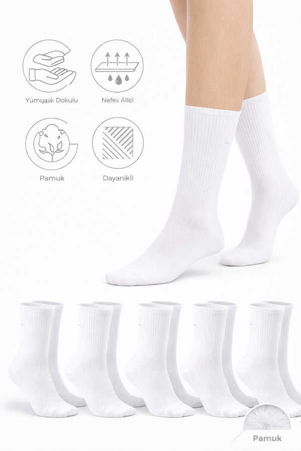 Penye Erkek Spor Çorap 4’lü Paket | Nefes Alabilir – Terletmeyen – Günlük Kullanıma Uygun