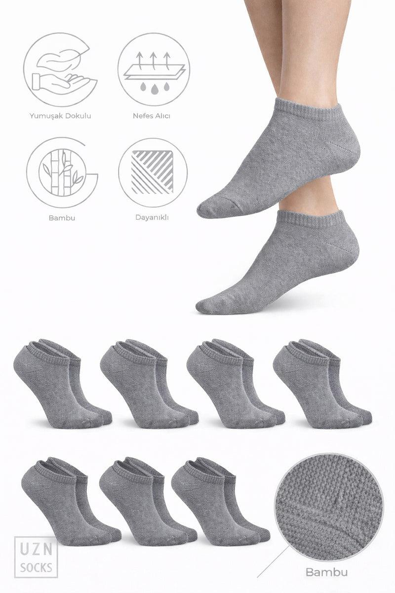 20 Çift Pamuklu Kısa Patik Çorap | Unisex | Gri | Terletmez | Günlük Kullanıma Uygun