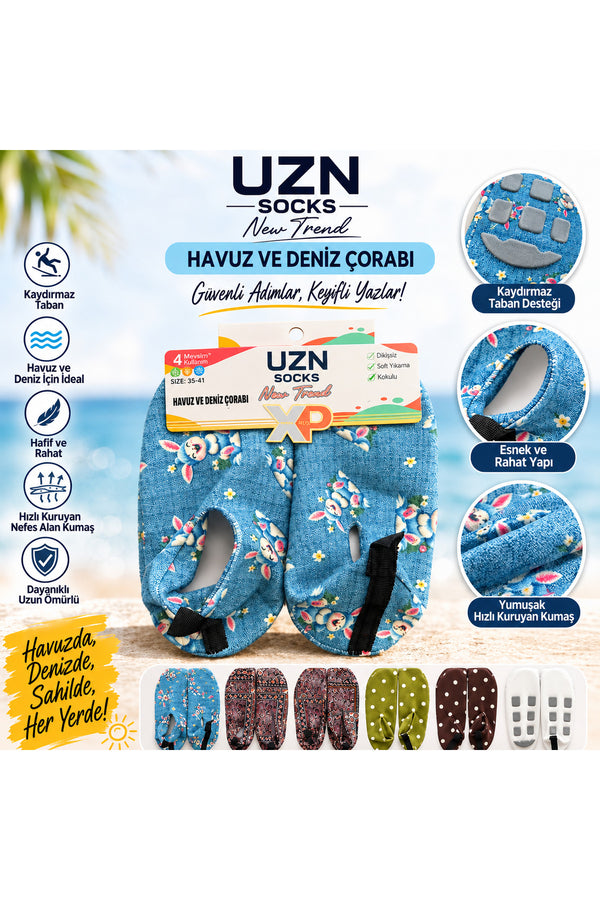 Kaydırmaz Deniz Havuz Çorabı Dikişsiz Unisex Aqua Shoes Plaj Ayakkabısı 4 Mevsim