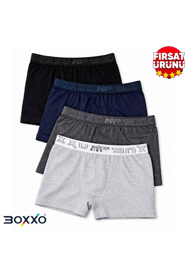 8'li Pamuklu Likralı Erkek Çocuk Boxer