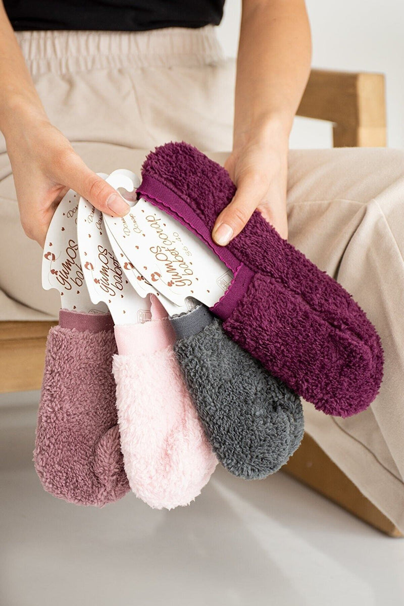 6 Adet Kadın Tekli Ultra Kalın Peluş Kışlık Babet Patik Çorap Karısık Renk