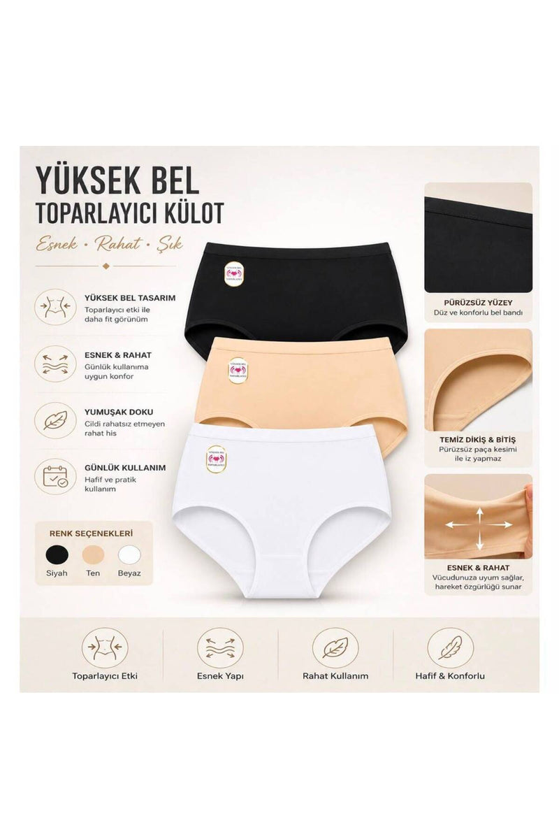 6'Lİ EKSTRA YÜKSEK BEL MODAL TOPARLAYICI KÜLOT