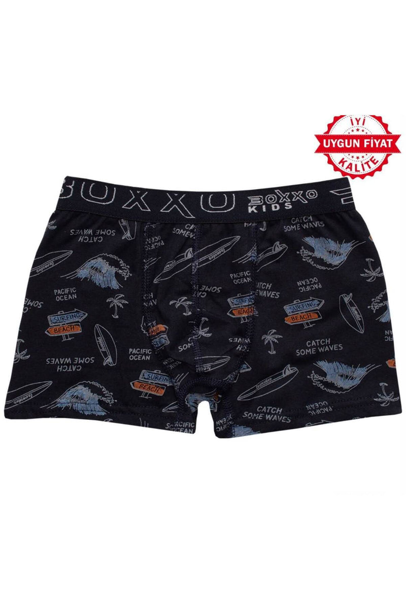 6'li Pamuklu Desenli Erkek Çocuk Boxer