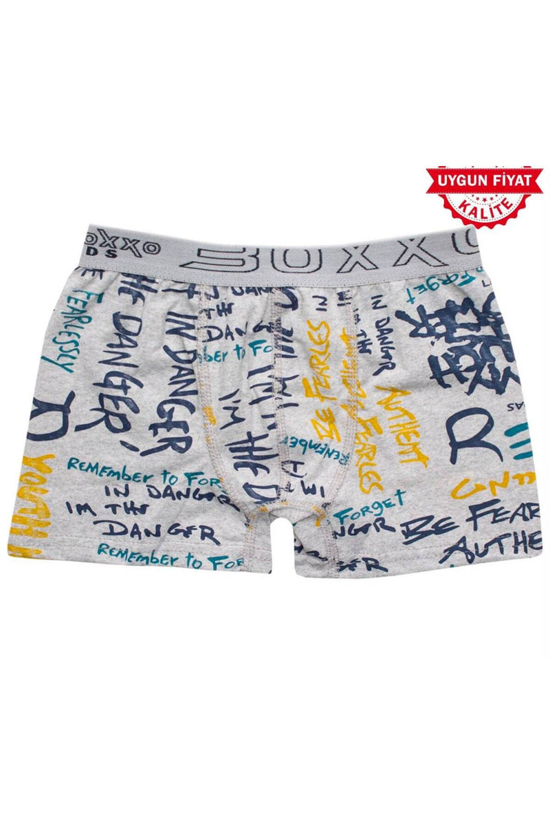 6'li Pamuklu Desenli Erkek Çocuk Boxer