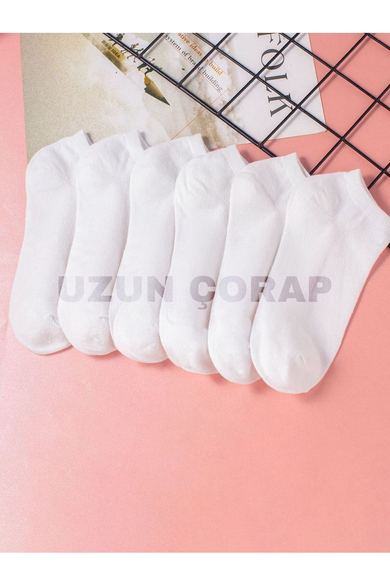 Unisex Beyaz Patik Çorap 30 Çift
