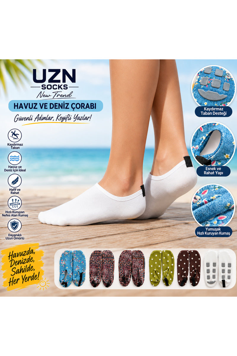 Kaydırmaz Deniz Havuz Çorabı Dikişsiz Unisex Aqua Shoes Plaj Ayakkabısı 4 Mevsim
