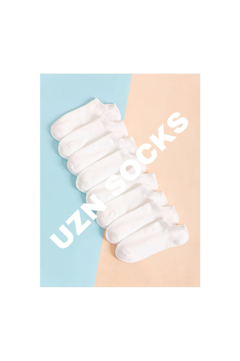 12 Çift Beyaz Pamuklu Unisex Patik Çorap | Terletmeyen Günlük Çorap Seti