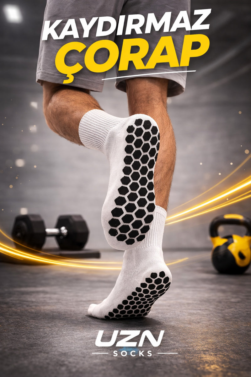 Taban Altı Havlu Kaydırmaz Spor Çorap