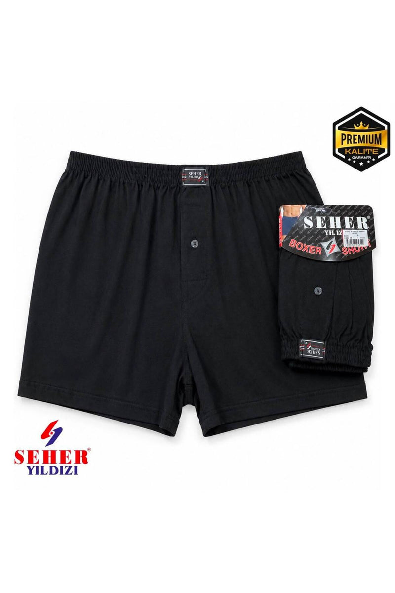 10'lu Gri Düğmeli Erkek Boxer Short