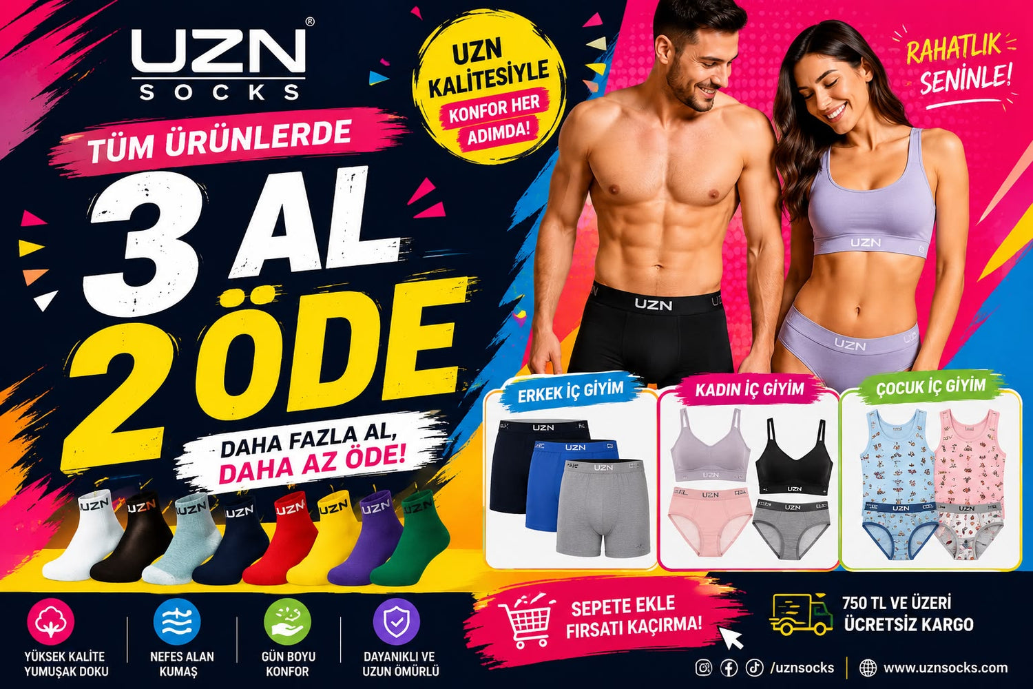 UZN SOCKS — Her Adımda Konfor, Her Tarzda